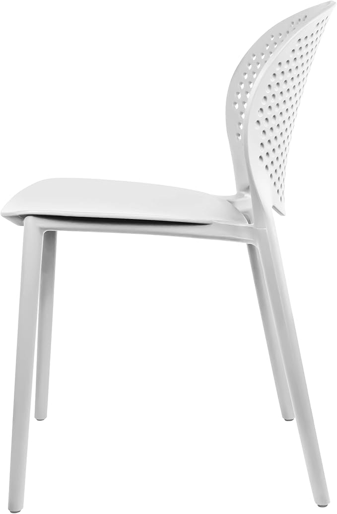 2xhome Set of 3 Patio Dining Chairs | Modern Stackable Outdoor Pool Side Chair - Image 8