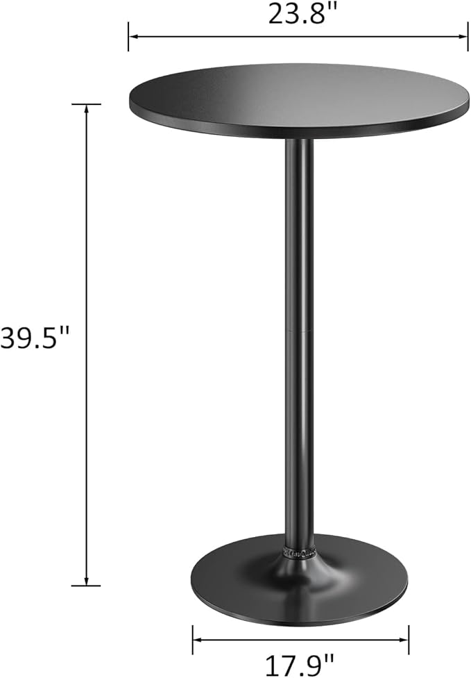 Furmax Bistro Pub Table Round Bar Height Cocktail Table - Image 6