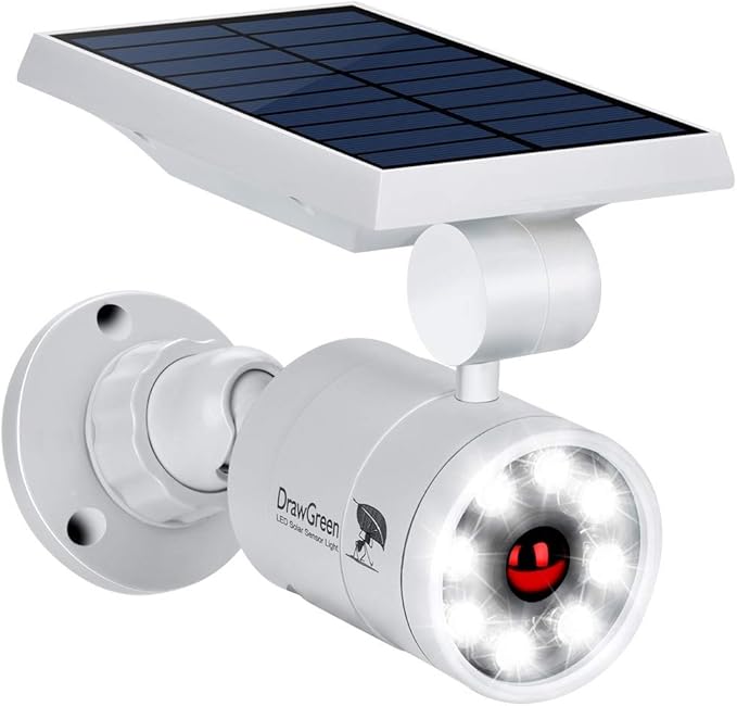 Solar Motion Lights Waterproof Metal Body, 1400-Lumen 9-Watt, Solar Powered by DrawGreen