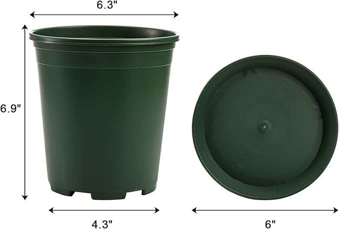 Fasmov 10PCS 1 Gallon Durable Nursery Pot Garden Flower Pots Nursery Plant - Image 2
