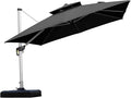 PURPLE LEAF 10ft Patio Umbrella Outdoor Square Umbrella Large Cantilever by PURPLELEAF