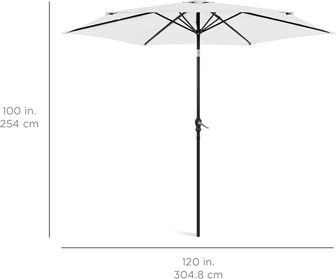 Best Choice Products 10ft Outdoor Table Compatible Steel Polyester Market Patio - Image 7