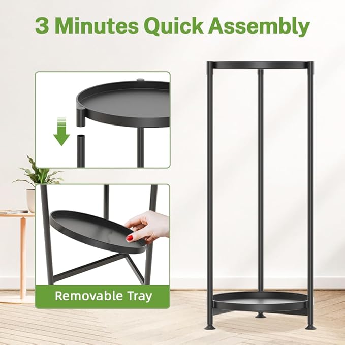 iDavosic.ly 2 Tier Corner Plant Stand Indoor, Tall Vertical Metal Flower Heavy - Image 5