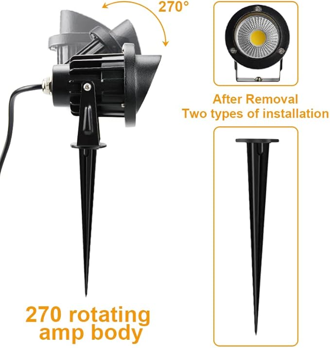 Romwish 120V LED Landscape Lights, 10W 120V Outdoor Landscape Lighting - Image 4