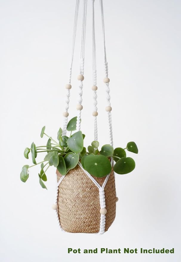 Macrame Plant Hanger Extra Long Indoor Plant Holder - Image 8