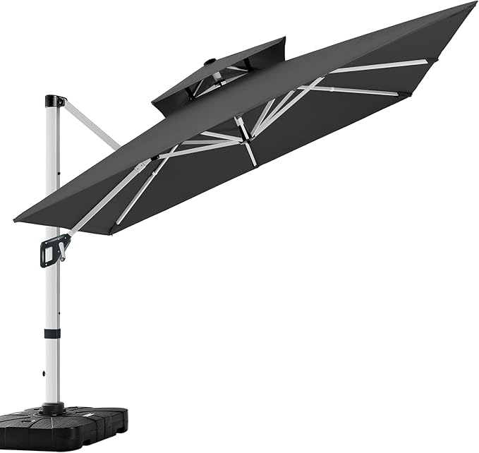 ABCCANOPY Patio Umbrella Cantilever Double Top Outdoor Offset Umbrella - Image 4