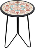 LIFFY Outdoor Metal Side Table, Indoor Round Home Decorative End Table by LiffyArt