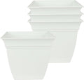 The HC Companies 6 Inch Eclipse Square Planter Pots by TheHCCompanies