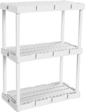 Gracious Living 3 Shelf Knect-A-Shelf Solid Light Duty Storage Unit 12 x 24 x by GraciousLiving
