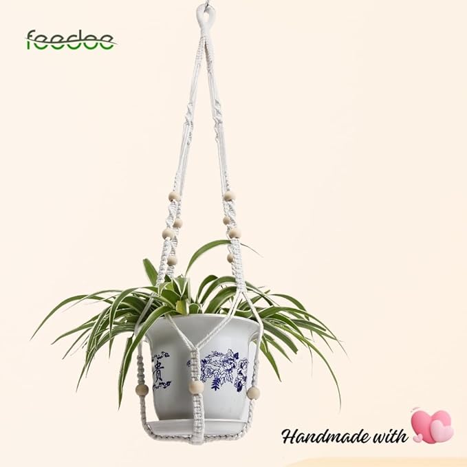 feedee Macrame Plant Hanger, Hanging Planters - Image 8