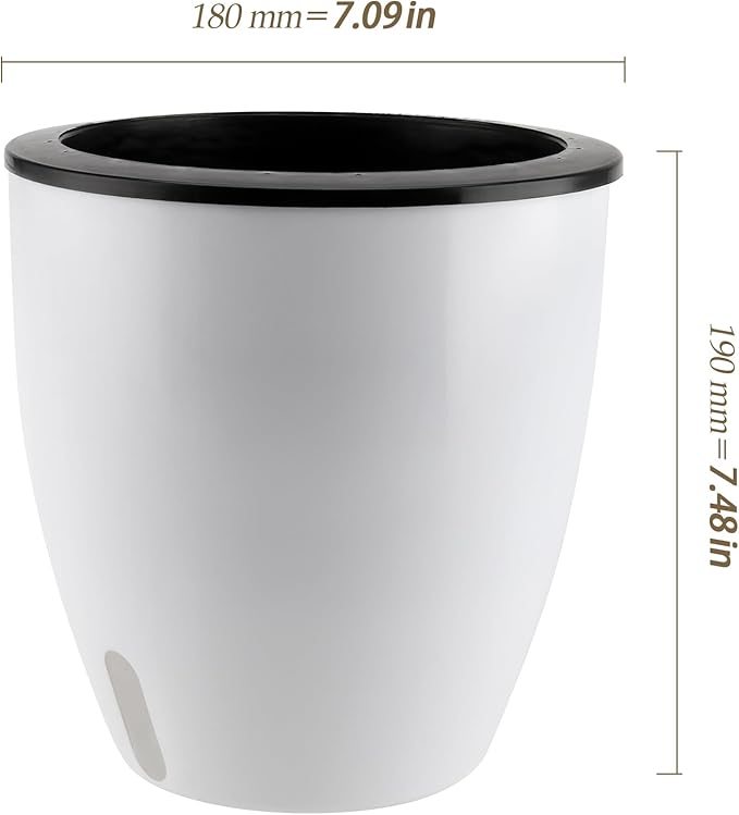5 Pack 7 Inch Self Watering Plant Pots, Self Watering Planter - Image 2