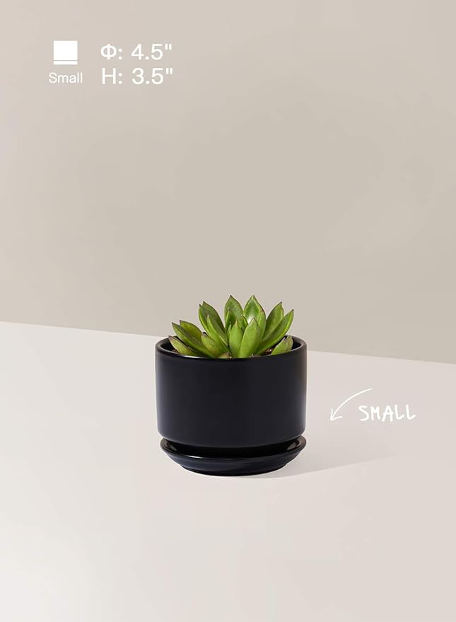 LE TAUCI Ceramic Plant Pots, 4.3+5.3+6.8 inch, Planters - Image 3