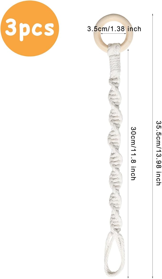 3 Pack Adjustable Macrame Plant Hanger Extenders Connectable Rope Hanging Plant - Image 2
