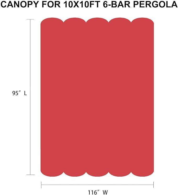 Pergola Shade Cover Replacement Canopy Top Compatible - Image 3