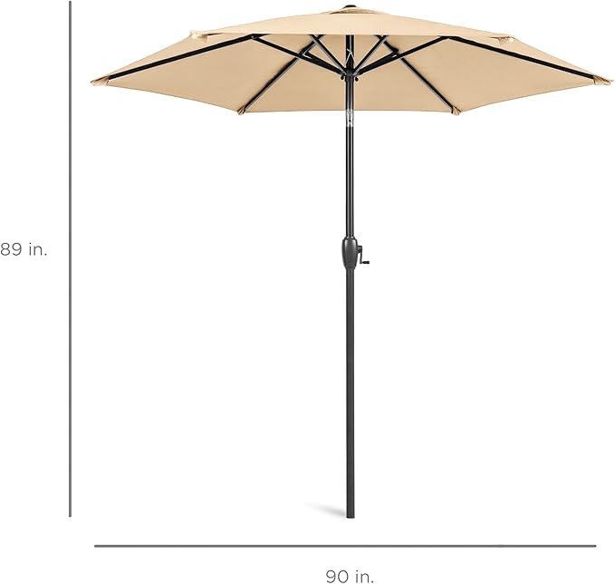 Best Choice Products 7.5ft Heavy-Duty Round Outdoor Market Table Patio Umbrella - Image 7