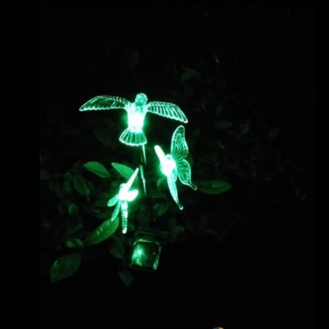 Solar Garden Stake Lights Hummingbird Butterfly and Dragonfly Multi-Color - Image 9
