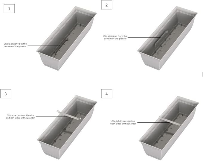 The HC Companies 30" Eclipse Plastic Window Box 7.76"x29.98"x6.57" in Clay Color - Image 6