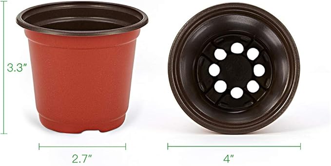 JERIA 200-Pack 4 Inch Plastic Nursery Pots Come - Image 2