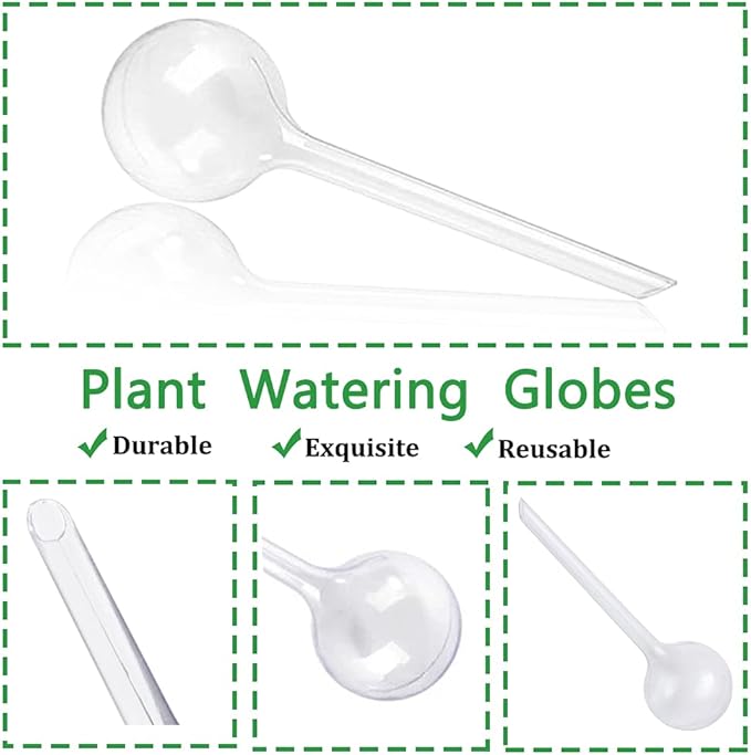 10 Pcs Clear Plant Watering Globes, Plastic Self-Watering Bulbs, Flower - Image 3