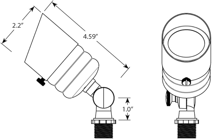 VOLT Fat Boy 12V Brass Outdoor Mini Spotlight - Image 6