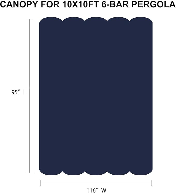 Pergola Shade Cover Replacement Canopy Top Compatible - Image 3
