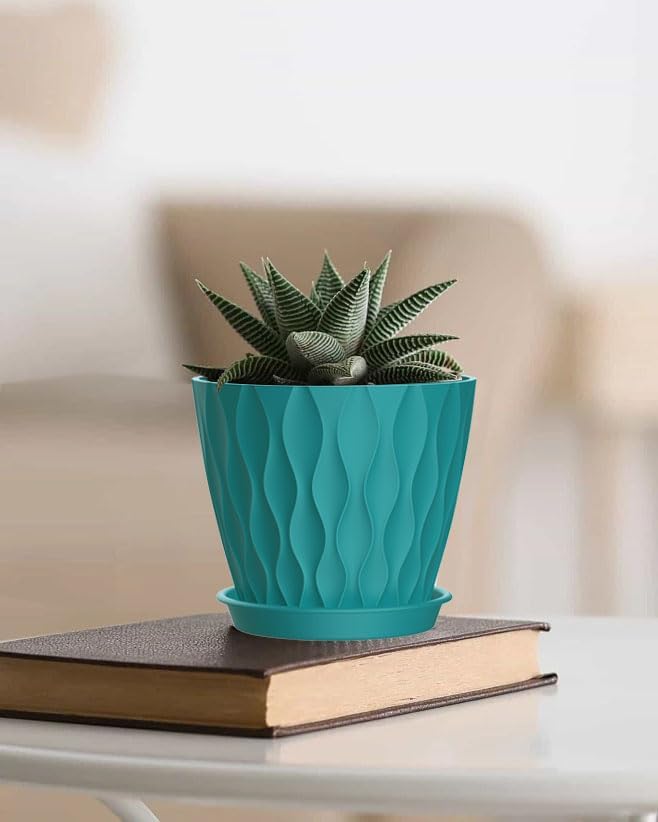 6 Inch Plant Pots, 6 Pack Indoor Flower Pots, Planters - Image 7