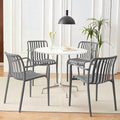 Patio Dining Chairs Set of 4, All-Weather Outdoor and Indoor Stackable Chairs by JPBSTO