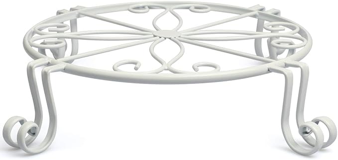 White Plant Stand for Flower Pot Heavy Duty Potted Holder Indoor Outdoor Metal by Autopromake