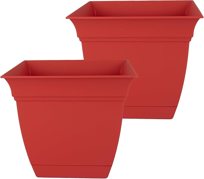 The HC Companies 10 Inch Eclipse Square Planter Pots by TheHCCompanies