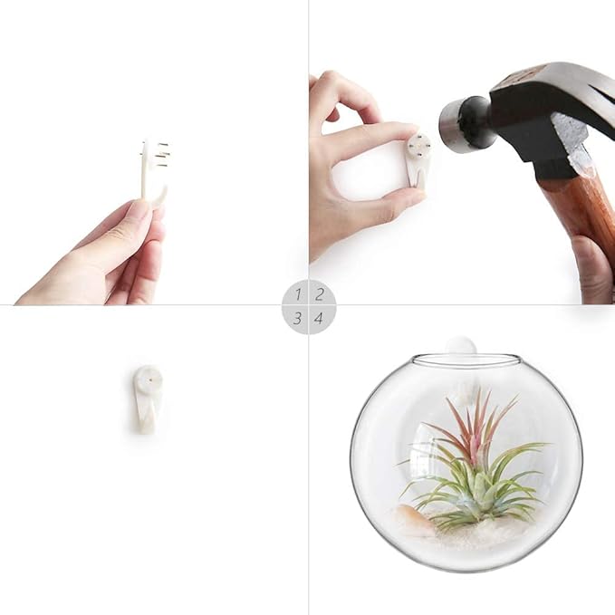 Mkono Wall Hanging Planter Propagation Station Glass Flower Vase - Image 6
