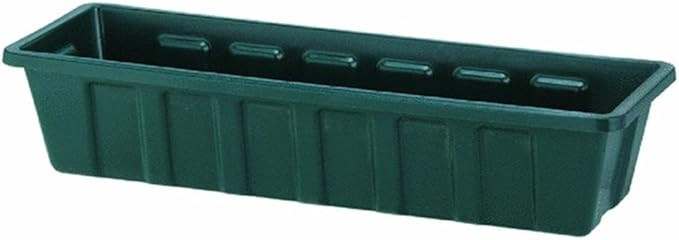 Root & Vessel Poly-Pro Plastic Flower Box Planter, Hunter Green by Novelty