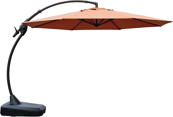 Grand patio 12FT Sunbrella Cantilever Round Umbrella Outdoor Round Aluminum by GrandPatio