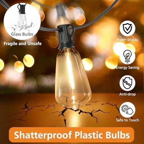 Brightever 3 Color in 1 LED Outdoor String Lights - Image 2