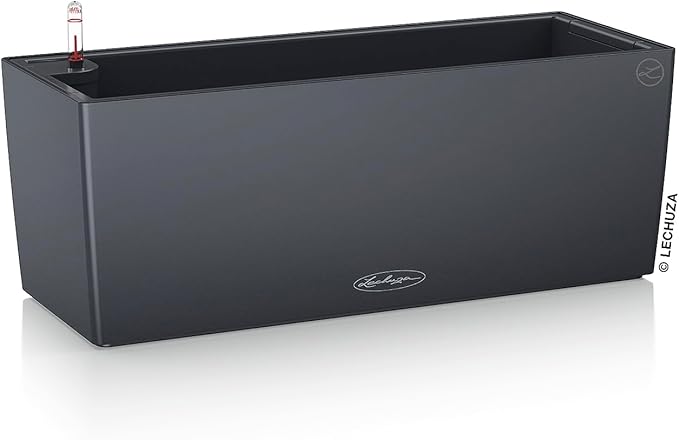 Lechuza BALCONERA Color 50 Slate, Self-Watering Window Box, H7.5 L19.7 W7.5 in by LECHUZA