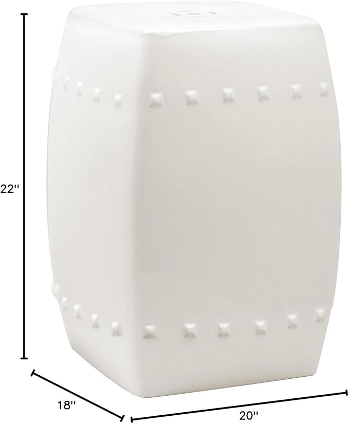 Safavieh Villa Glazed Ceramic Decorative Garden Stool - Image 2