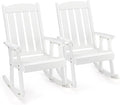 VINGLI Outdoor Rocking Chair Set of 2, Heavy Duty 600 LBS Wooden Rocking Chair by VINGLI