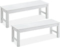 Psilvam Outdoor Bench, Two Person Poly Lumber Porch Bench, Weatherproof Garden by PsilvamGardenFurniture