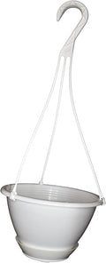 8'' White Plastic Hanging Basket by Unknown
