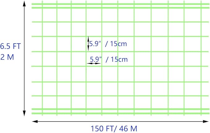 Green Polypropylene Garden Trellis Netting 6.5x100 ft, Heavy Duty Plant Support - Image 2