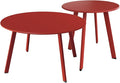 Grand patio Round Steel Patio Coffee Table Weather Resistant Nesting Tables by GrandPatio