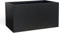 Steel Planter 36" x 12" x 16" Metal Rectangle Outdoor Planter Black Powder by DISCOVERINGBEAUTY