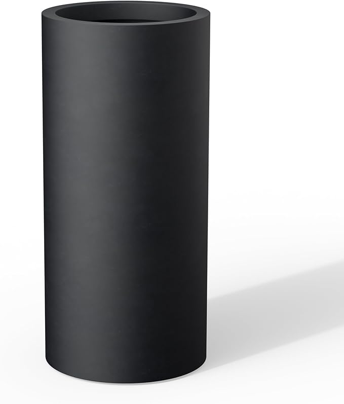 Kante 23.6 Inch Tall Cylindrical Planter, Large Round Plant Pots by Kante