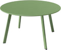 Grand patio Outdoor Round Coffee Table, 28-inch Patio Side Table, Sage Green by GrandPatio