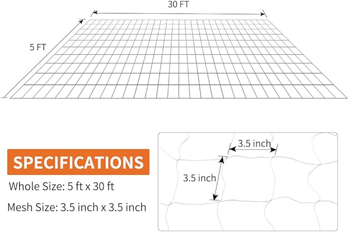 Tcamp Heavy-Duty Polyester Garden Trellis Net Plant Support Netting - Image 2