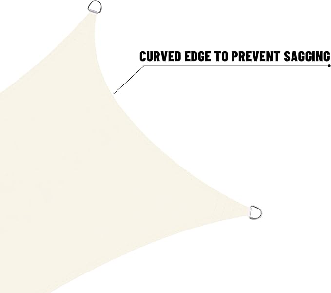 LOVE STORY Right Triangle 5'x7'x8.6' Waterproof Sun Shade Sail Canopy UV Block - Image 8