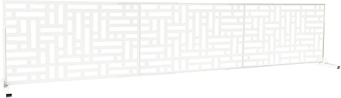 Oakland Living 6 ft. X 4 ft. White Freestanding Metal Privacy Screen Room - Image 6