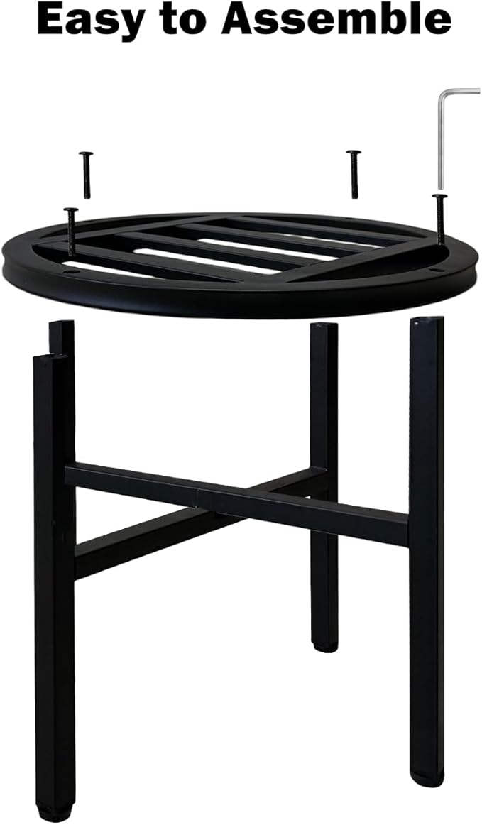 Plant Stand Indoor Outdoor, 13 Inch Round Metal Plant Stands Riser, Heavy Duty - Image 8