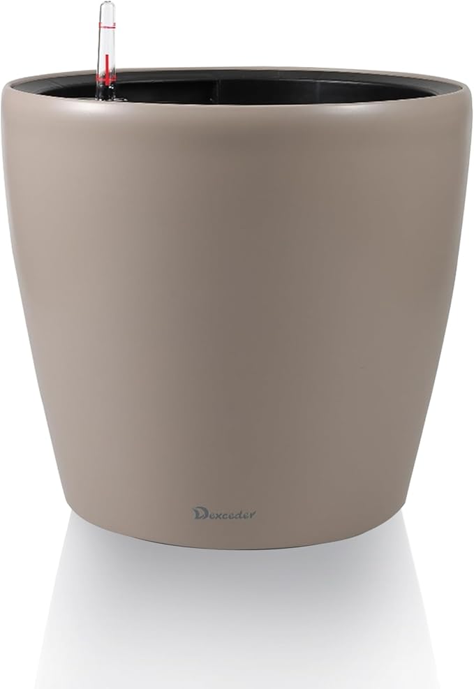 Dexceder 9x8 Inches Self Watering Planter Indoor Outdoor, Inner Pot Design by Dexceder