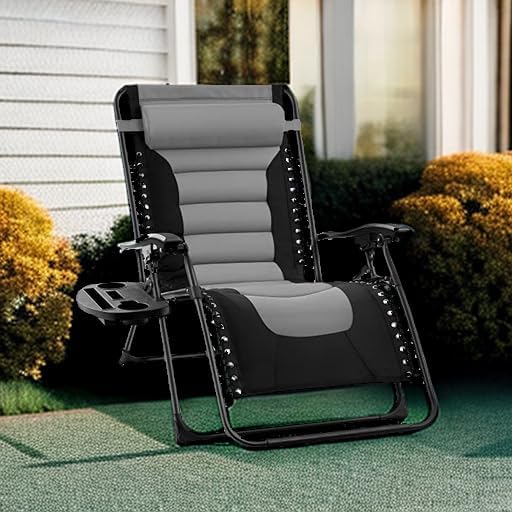 Best Choice Products Oversized Padded Zero Gravity Chair, Folding Outdoor Patio - Image 2