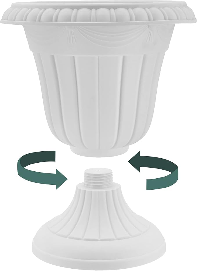 Arcadia Garden Products PL00BK Classic Traditional Plastic Urn Planter - Image 5